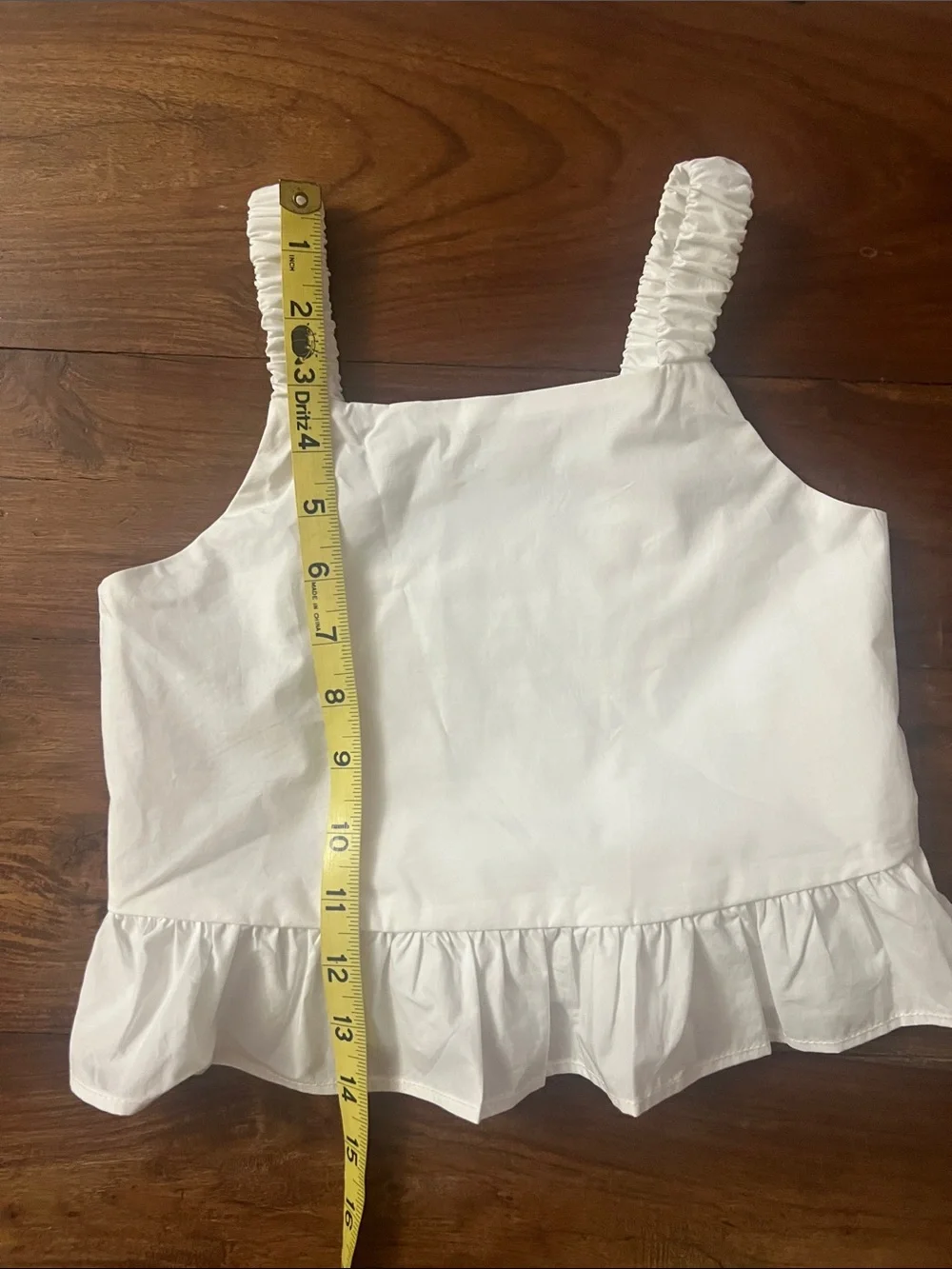 Zara girls White Two-Piece Ruffle Tank & Wide-Leg Pants Set